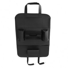 PU Leather Car Back Seat Storage Bag Pocket Phone Pad Cup Holder