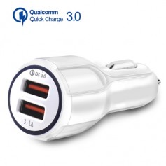 3.1A QC 3.0 Dual USB Quick Charging Car Charger