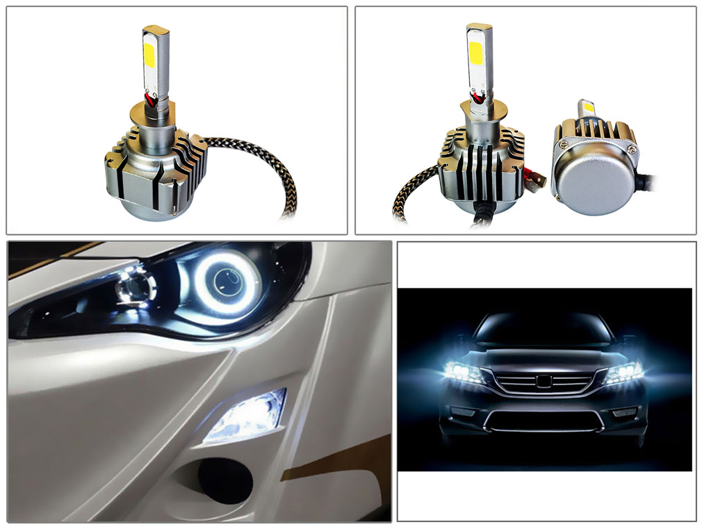 2pcs 40W 4000LM H1 LED Light Car Headlight 6000K Vehicle Conversion Bulb
