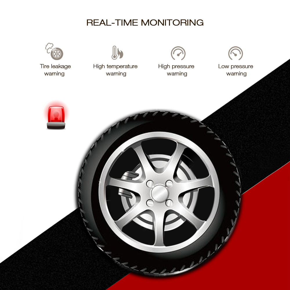 M1 Bluetooth Tire Pressure Monitoring System APP Mode 2PCS External Sensors for Motorcycles