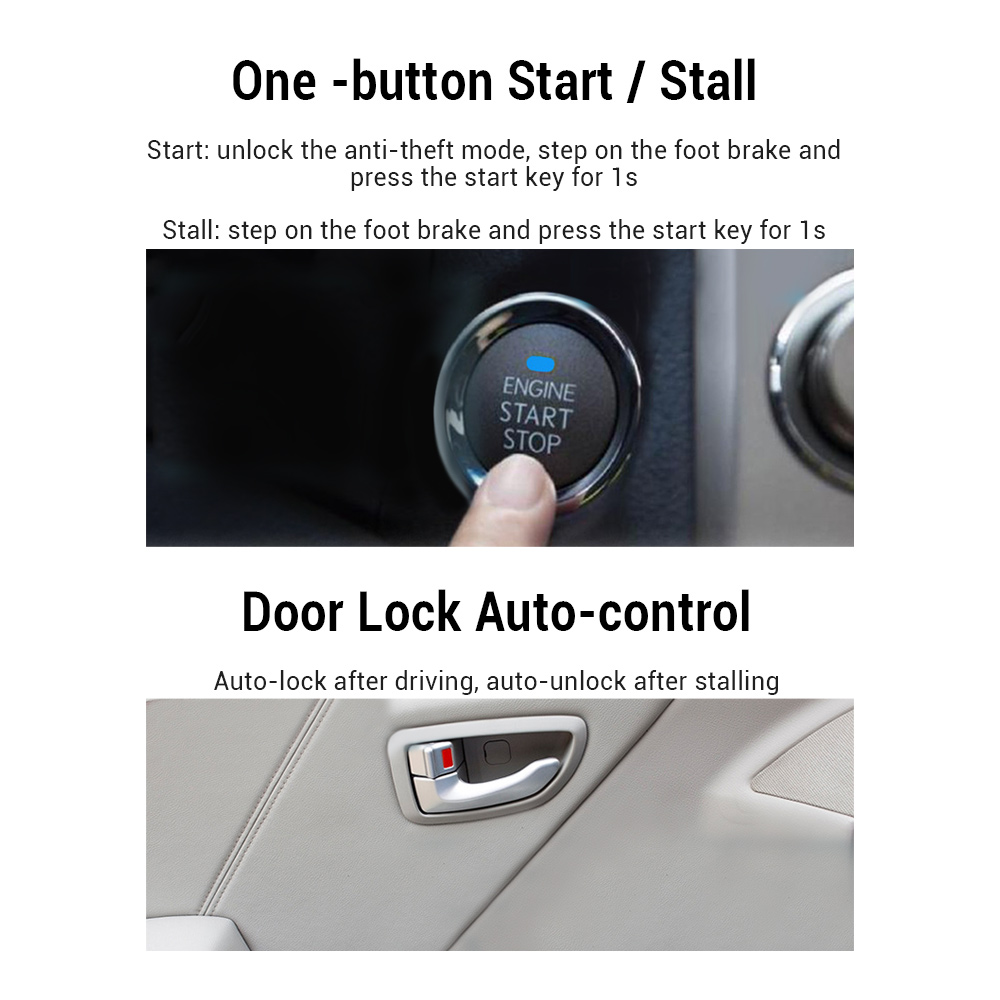 A6 - A Push Button Start System Car Security Alarm Engine Starter