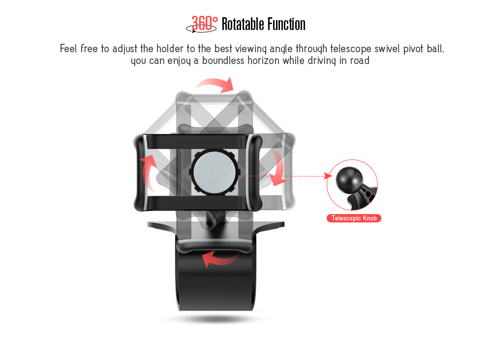 360 Degree Multi-Function Rotating Dashboard Clip Car Mount Holder
